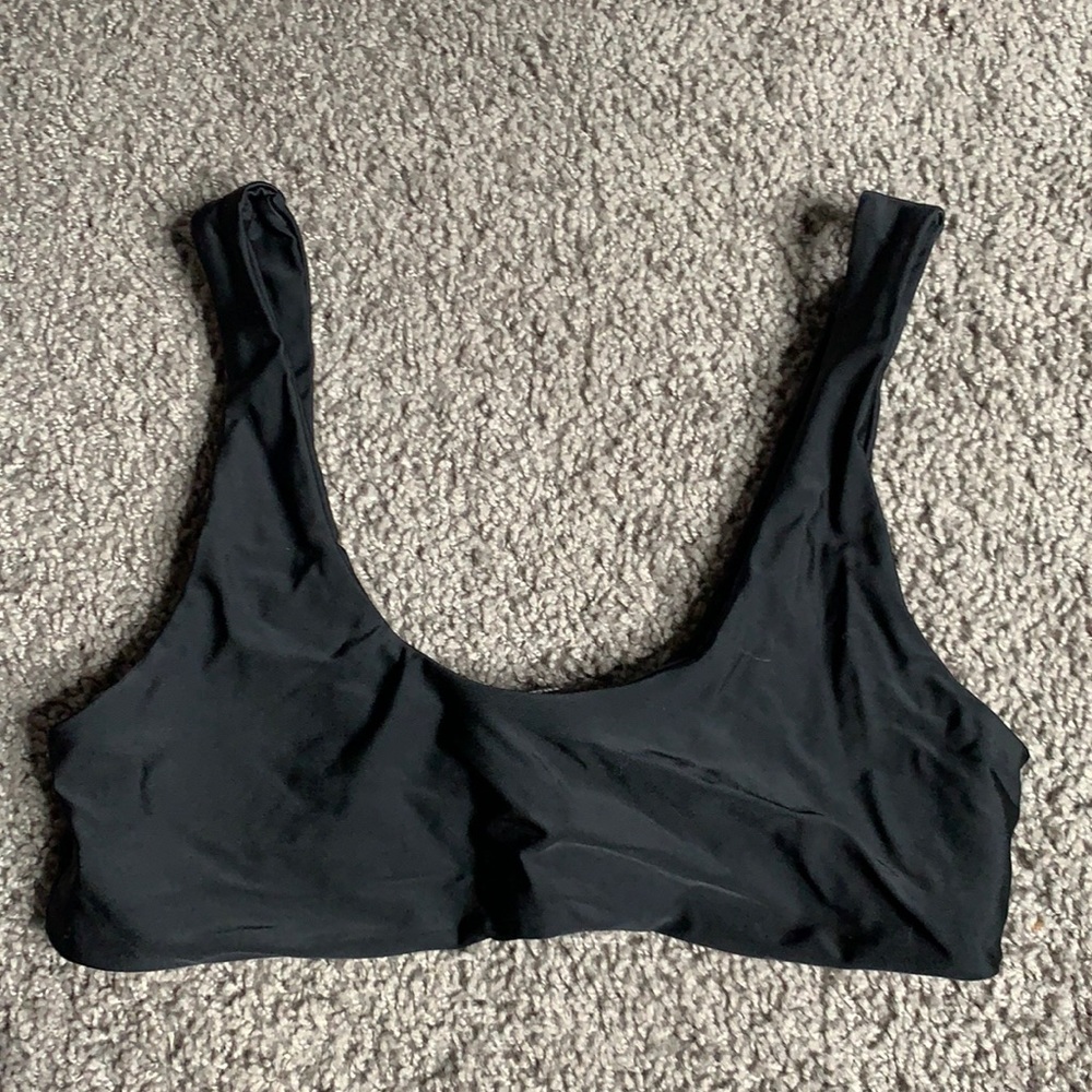 basic black bikini top